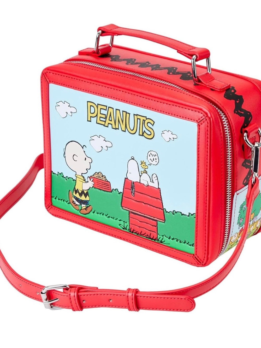 Loungefly Peanuts Charlie Brown Lunchbox Crossbody Bag - Picture 5 of 8